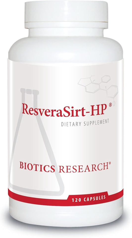 Dr. Mark Houston's ResveraSirt HP: Trans Resveratrol & Quercetin Blend for Cardiovascular & Vascular Support - 120 Capsules