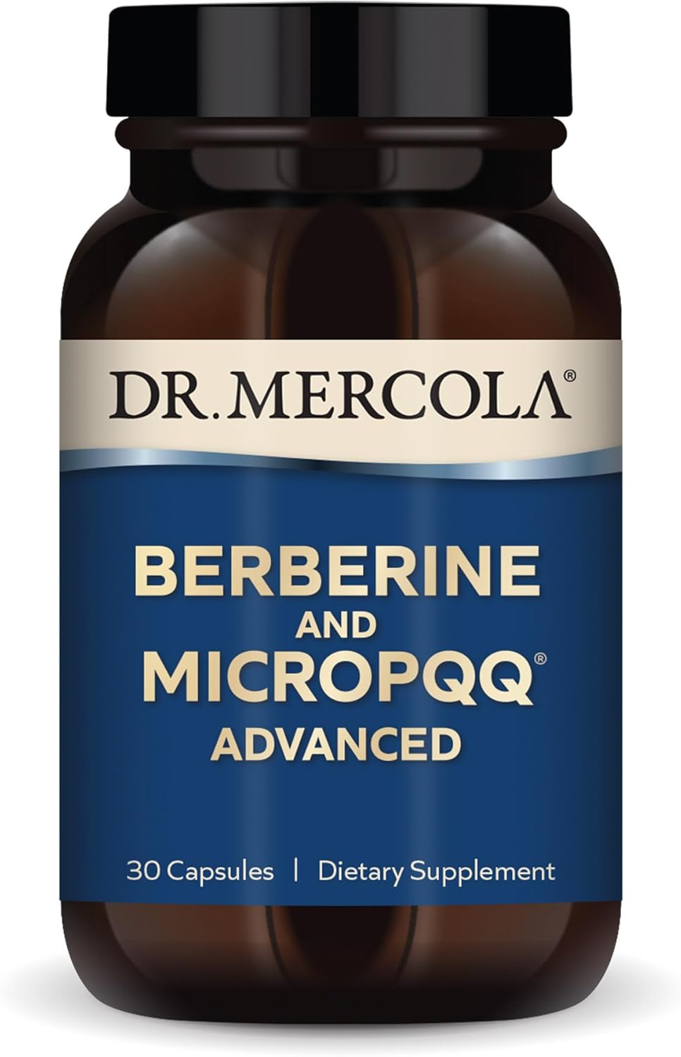 Dr. Mercola Berberine and MicroPQQ Advanced Capsules - 30 Servings, Immune and Organ Health Support, Non GMO Dietary Supplement