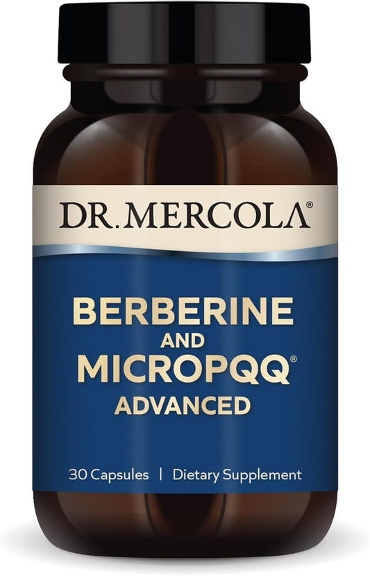 Dr. Mercola Berberine and MicroPQQ Advanced Capsules - 30 Servings, Immune and Organ Health Support, Non GMO Dietary Supplement