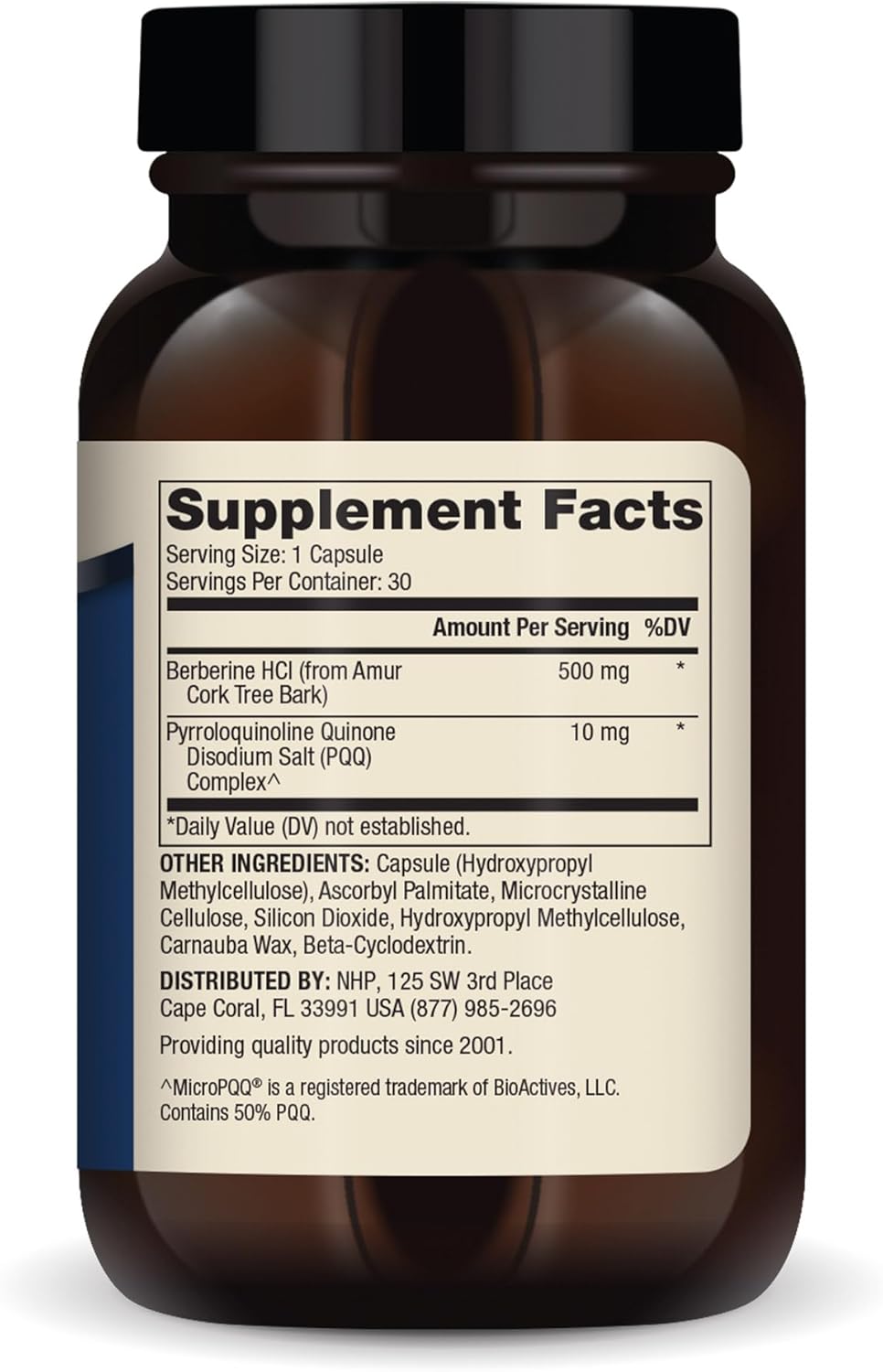Dr. Mercola Berberine and MicroPQQ Advanced Capsules - 30 Servings, Immune and Organ Health Support, Non GMO Dietary Supplement