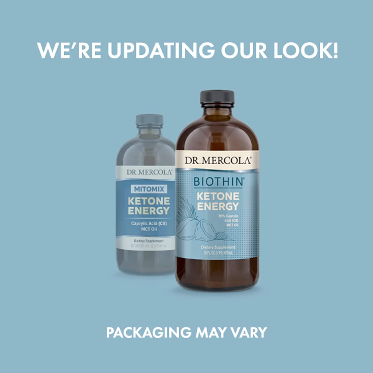 Dr. Mercola Biothin Ketone Energy Caprylic Acid MCT Oil - 16 FL oz - Non GMO - Soy & Gluten Free