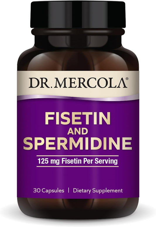 Dr. Mercola Fisetin and Spermidine Capsules - Brain and Cognitive Support - 30 Servings