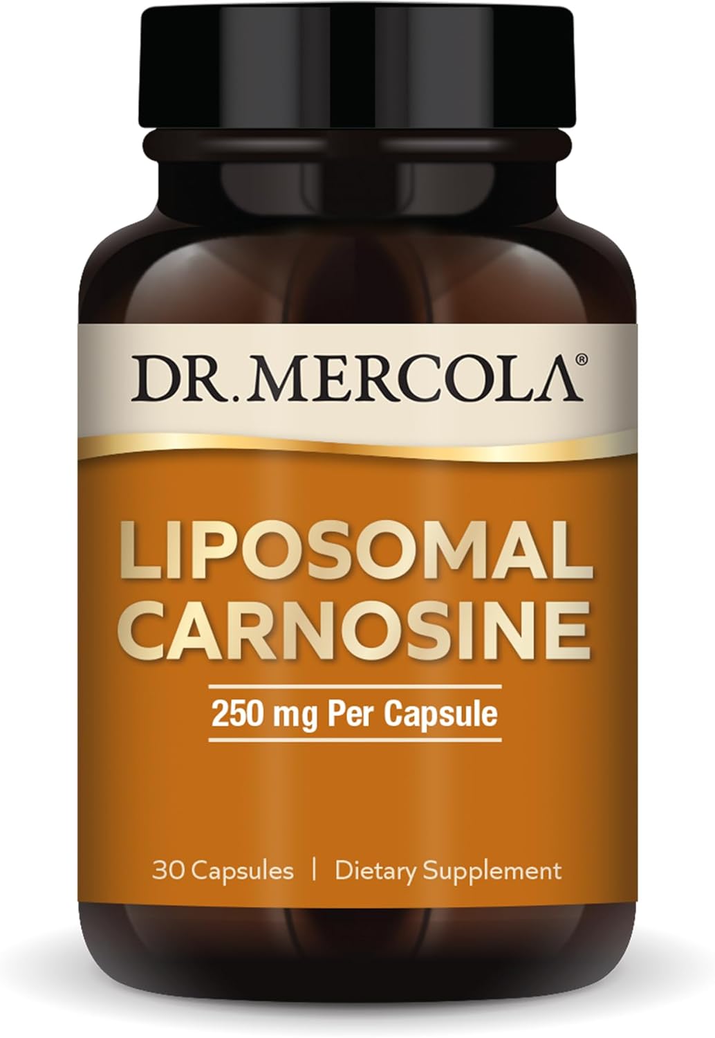 Dr. Mercola Liposomal Carnosine 250mg Capsules - 30 Servings, Metabolic Health Support, Non GMO Dietary Supplement