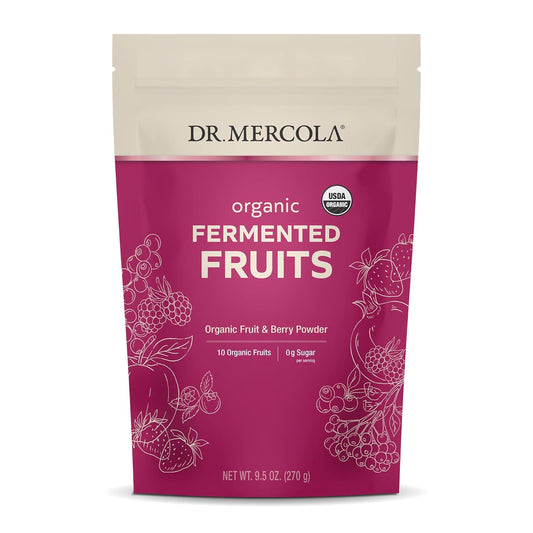 Dr. Mercola Organic Fermented Fruits 9.5 oz - 90 Servings - Certified Organic, Non GMO, Soy & Gluten Free - USDA Organic Compliant