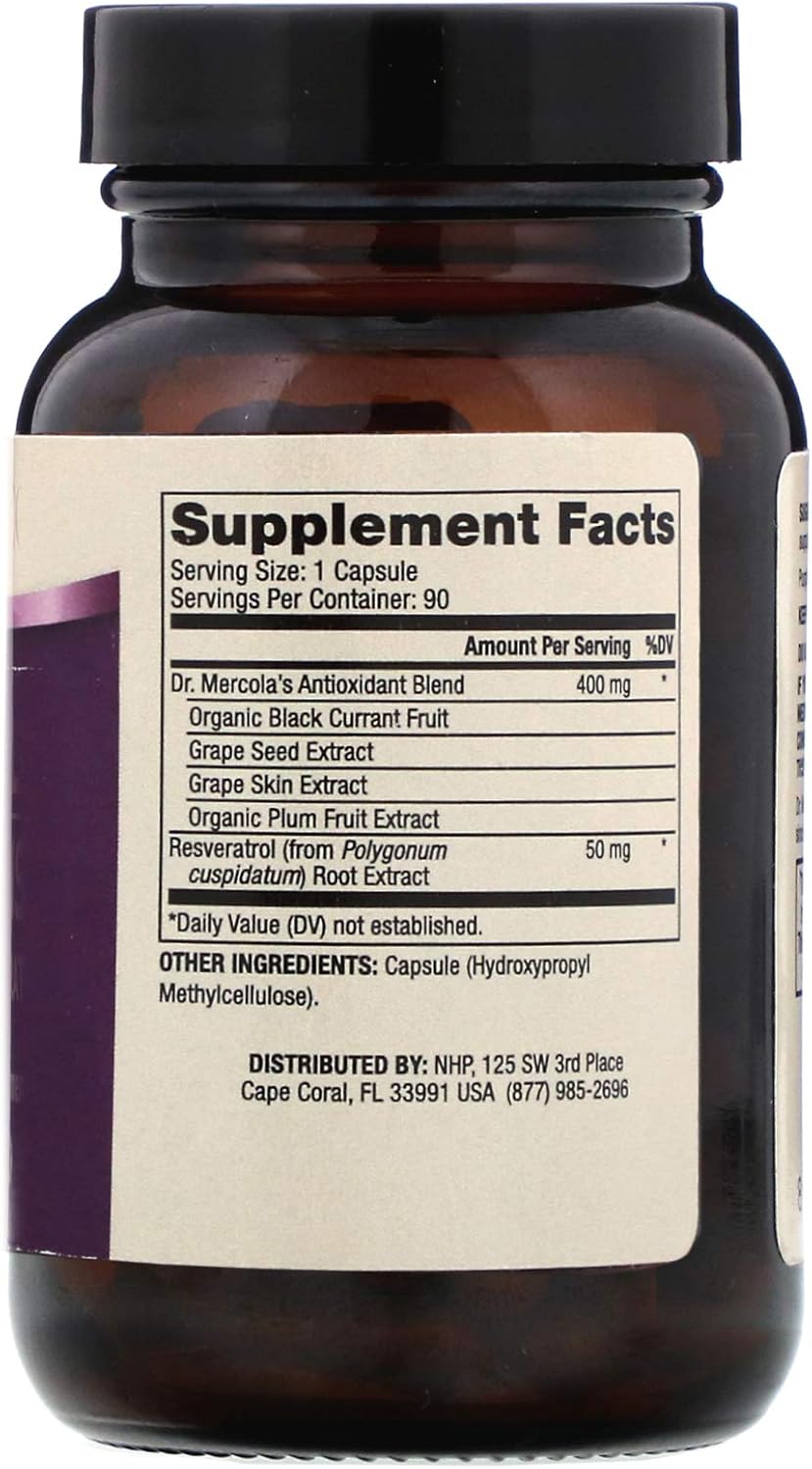Dr. Mercola Purple Defense Capsules with Resveratrol - 90 Count