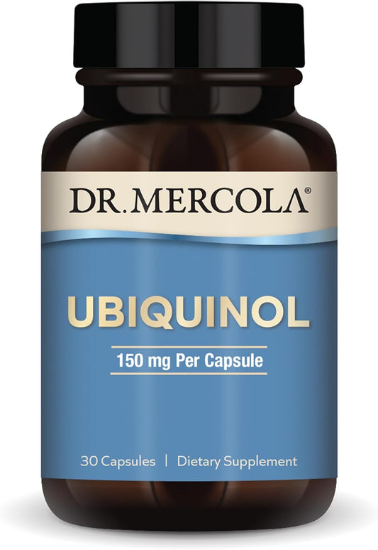 Dr. Mercola Ubiquinol 150 mg - 30 Capsules, Energy Support Supplement, Non-GMO, 30 Servings
