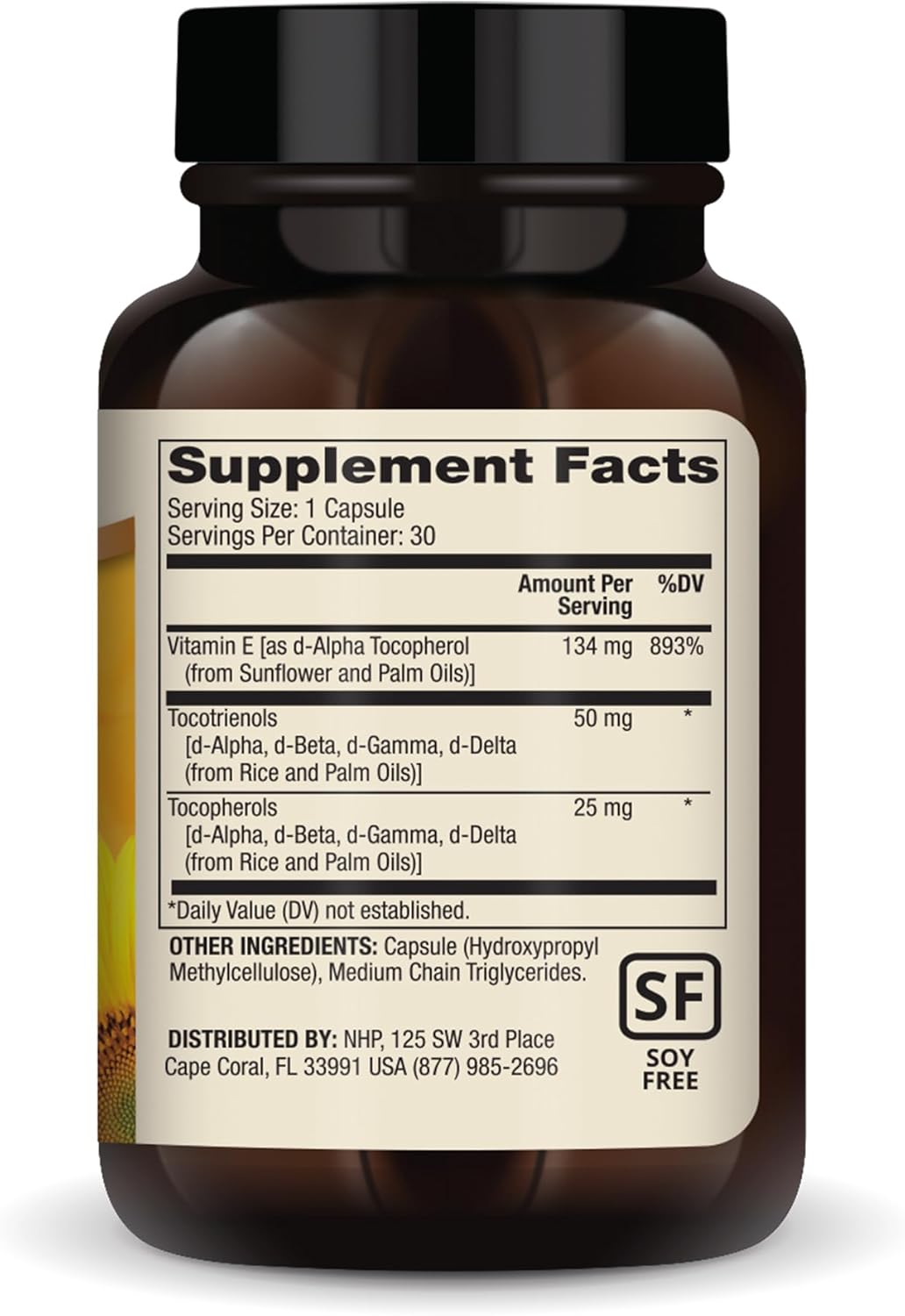 Dr. Mercola Vitamin E Capsules - 30 Servings, 134mg Per Capsule, Non-GMO Dietary Supplement for Healthy Skin