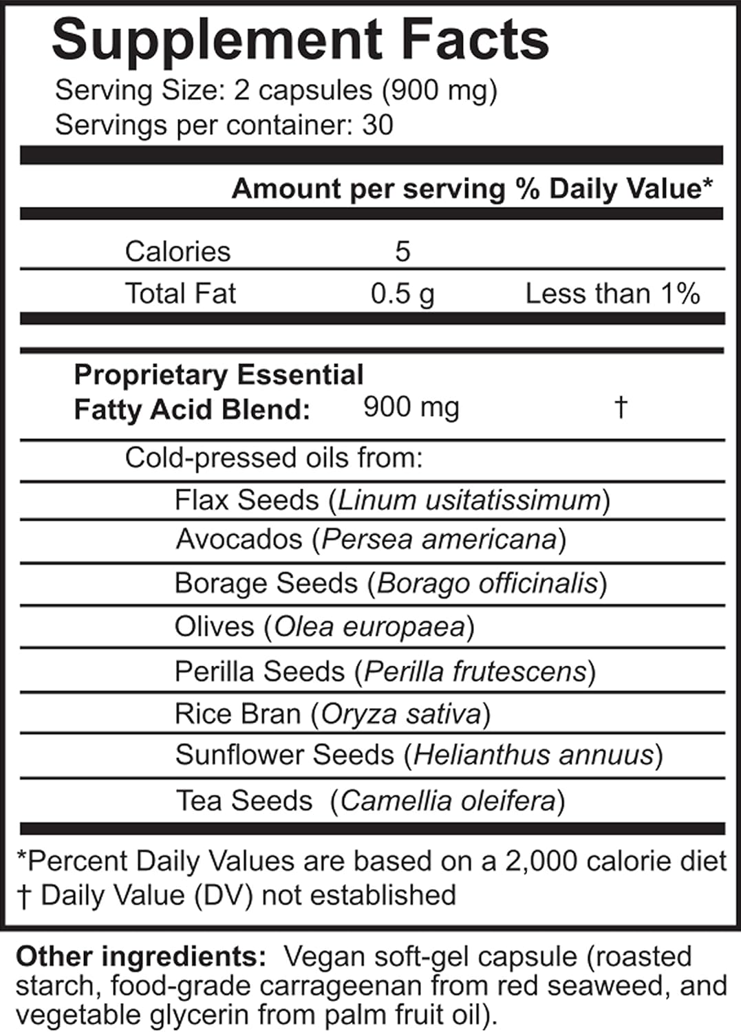 Dr. Ohhira's Essential Formulas Vegan Omega 3 EFA Supplement, 60 Capsules