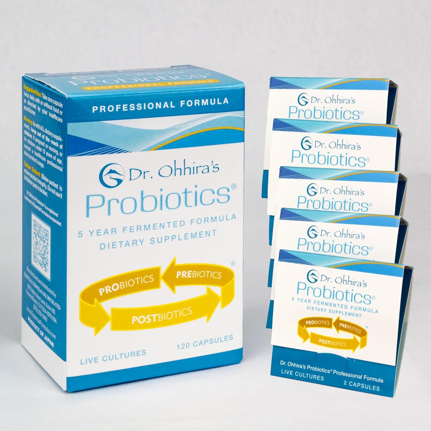 Dr. Ohhira's Probiotics Professional Formula - 120 Capsules + 5 Travel Size Samples