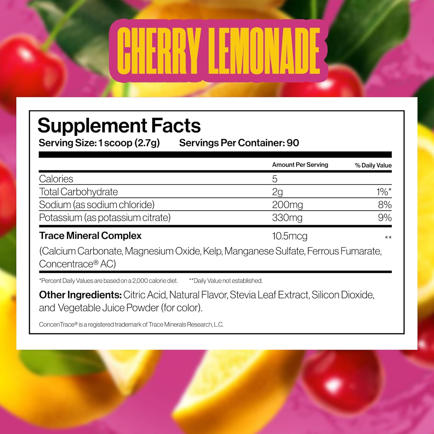 Dr. Price Electrolytes Powder Cherry Lemonade - Sugar-Free Hydration Drink for Keto & Fasting - Non-GMO Sports Drink - 90 Servings