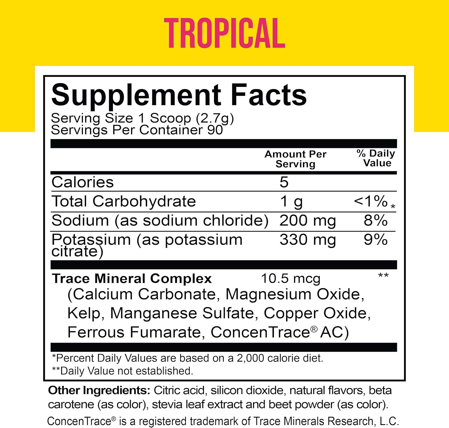 Dr. Price's Electrolyte Powder Mix - No Sugar, Keto-Friendly Hydration Drink - Non-GMO - Gluten Free - 90 Servings - Tropical Flavor