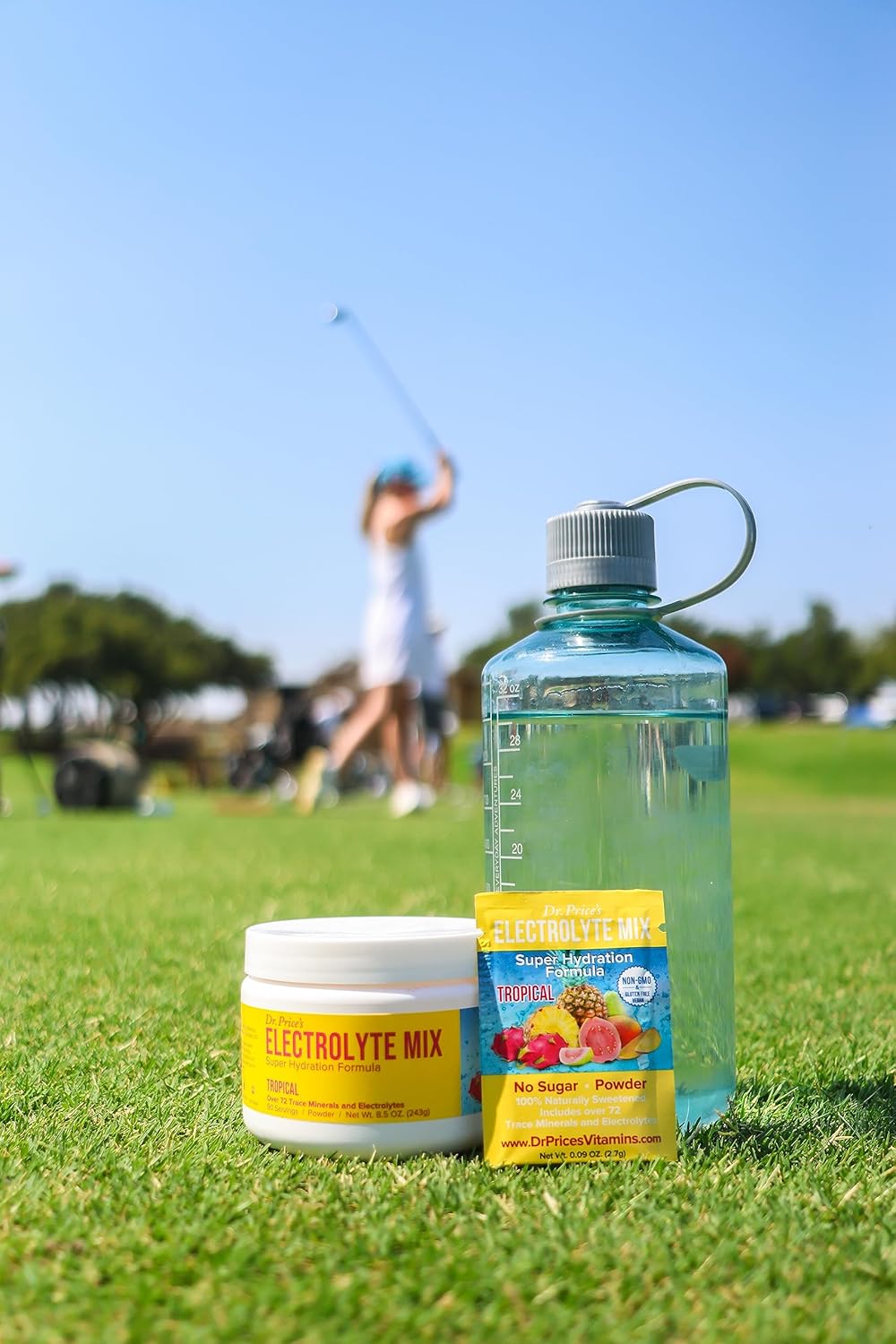 Dr. Price's Electrolyte Powder Mix - No Sugar, Keto-Friendly Hydration Drink - Non-GMO - Gluten Free - 90 Servings - Tropical Flavor