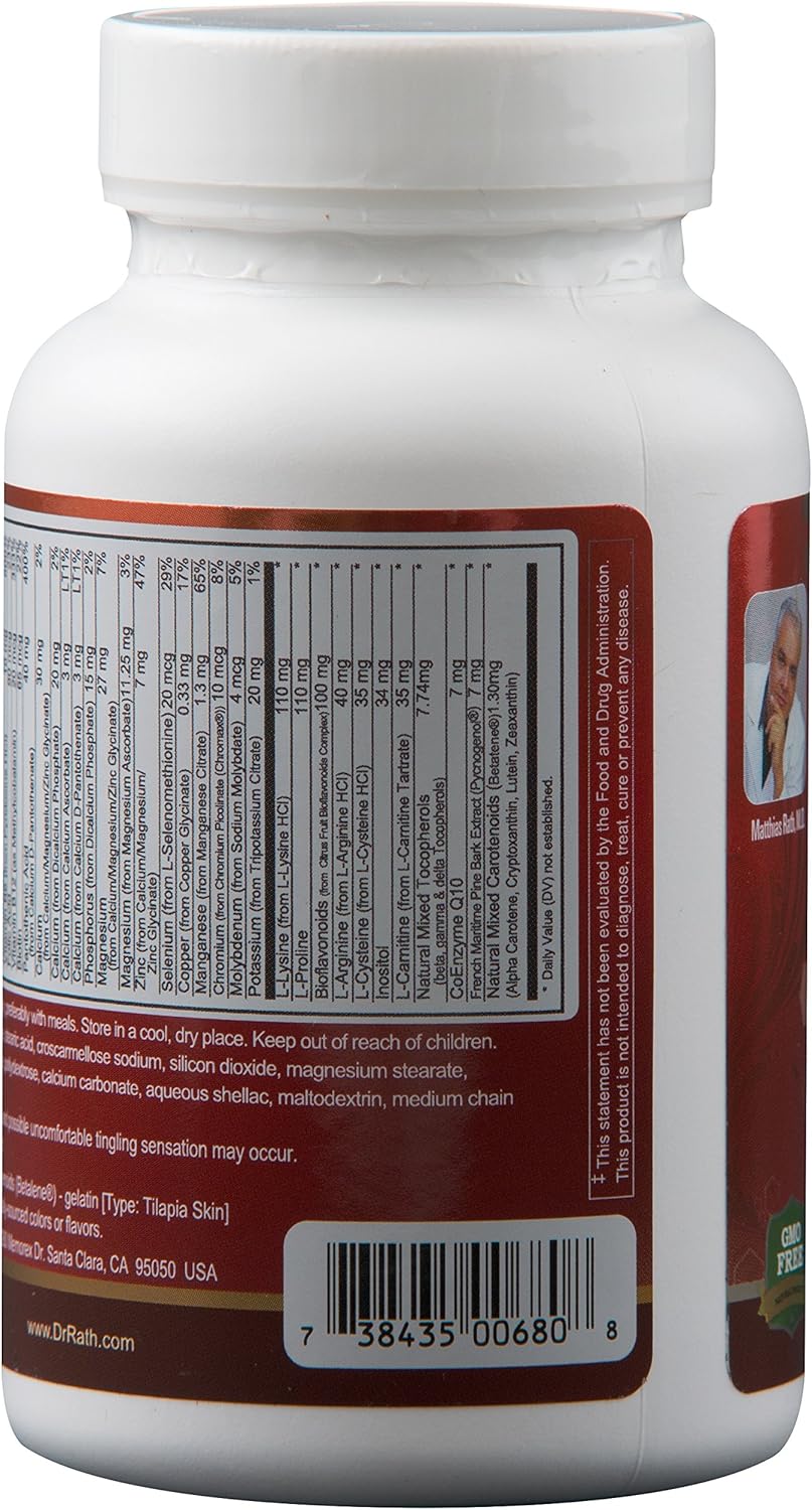 Dr. Rath Cardiovascular Health Supplement 90 Tablets - Promotes Heart Health and Circulation