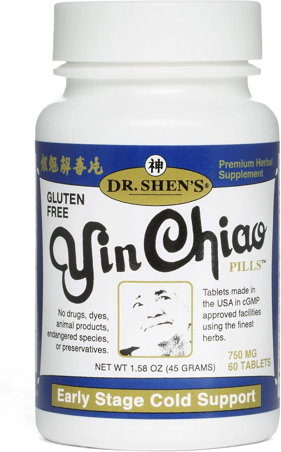 Dr. Shen's Yin Chiao 60 Tablet - Traditional Chinese Herbal Supplement for Immune Support