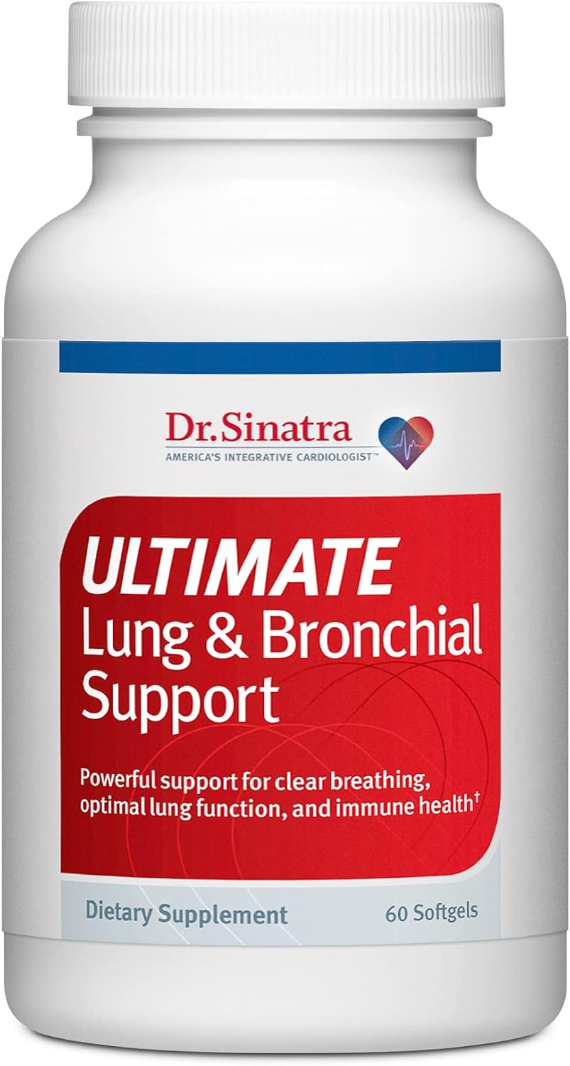 Dr. Sinatra Lung & Bronchial Support Supplement for Clear Breathing, Immune & Heart Health - 60 Capsules