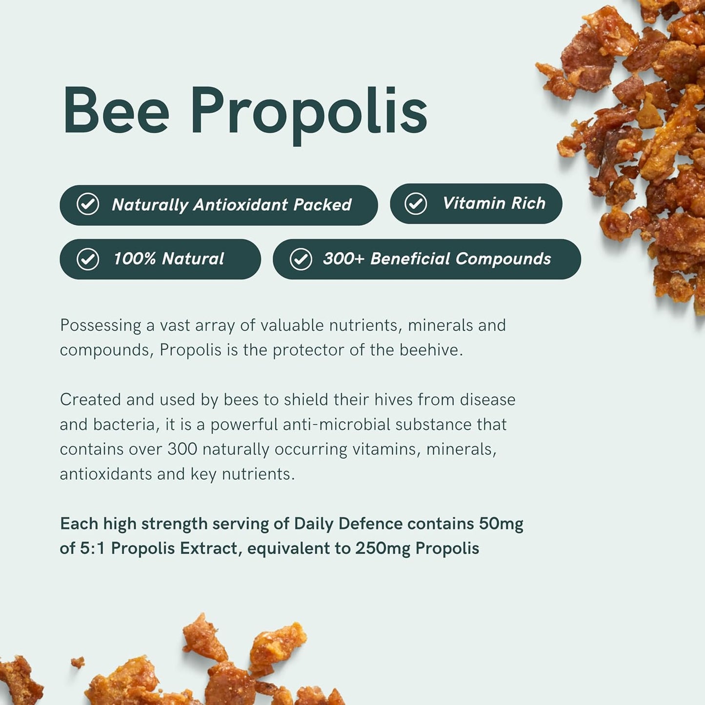 Dr Sosnowski's Daily Defence Immunity Supplements with Bee Propolis, Pollen & Royal Jelly - 60 Vegetable Capsules