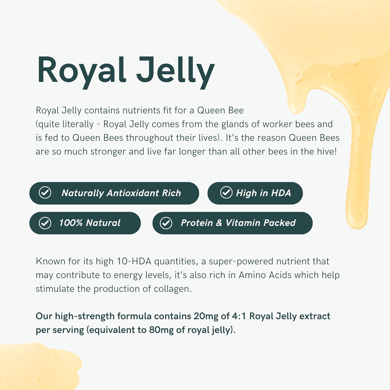 Dr Sosnowski's Daily Defence Immunity Supplements with Bee Propolis, Pollen & Royal Jelly - 60 Vegetable Capsules