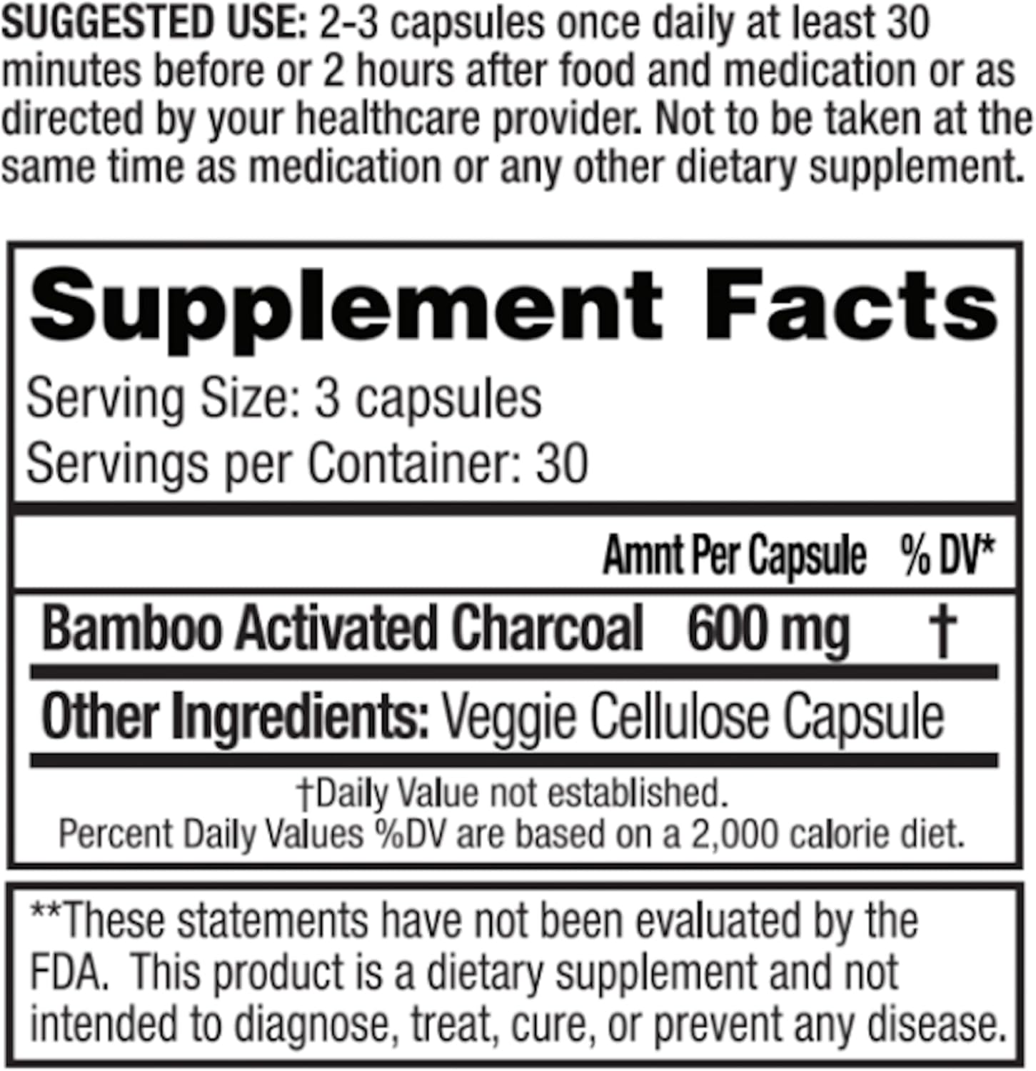 Dr. Tennant's Activated Bamboo Charcoal for Detox & Toxin Removal in GI Tract, Travel-Friendly & Promotes Healthy Digestion