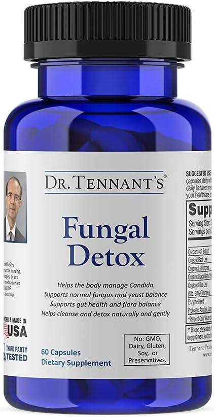 Dr. Tennant's Fungal Detox for Candida Cleanse, Mood Regulation, and Hormone Balance - Supports GI Health and Natural Fungal Balance