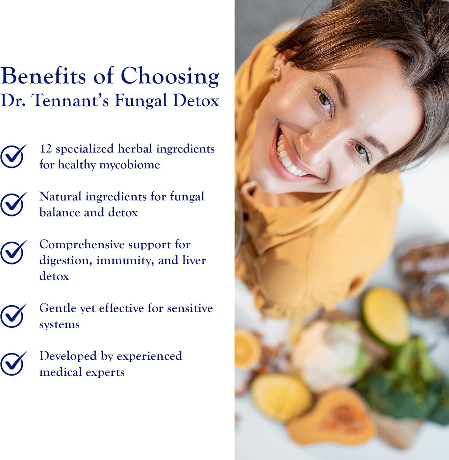 Dr. Tennant's Fungal Detox for Candida Cleanse, Mood Regulation, and Hormone Balance - Supports GI Health and Natural Fungal Balance
