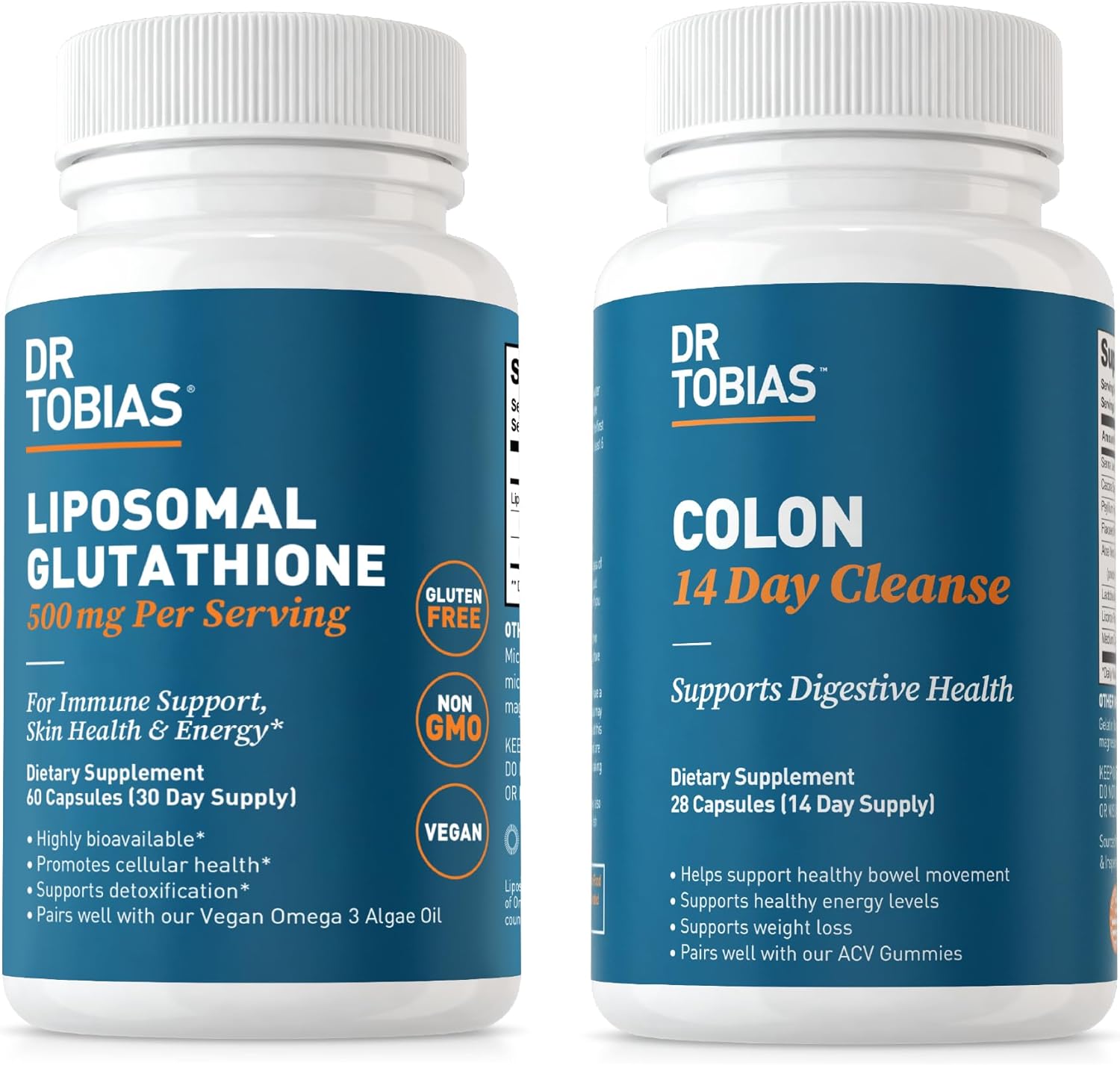 Dr. Tobias 14 Day Cleanse with Liposomal Glutathione - Promotes Detox, Digestive Health, and Immune System