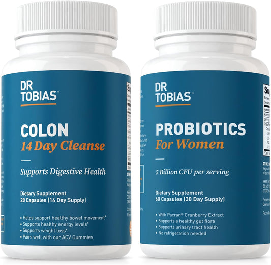 Dr. Tobias Colon Cleanse & Probiotics for Women - 14 Day Detox, Improves Gut and Urinary Health, Non-GMO - BoostGo Australia