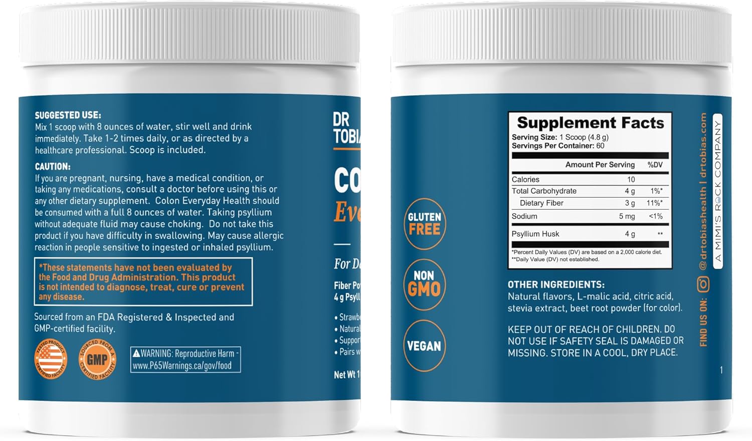 Dr. Tobias Colon Health and Ashwagandha Capsules Bundle for Digestive Wellness & Energy Support, Vegan & Non-GMO
