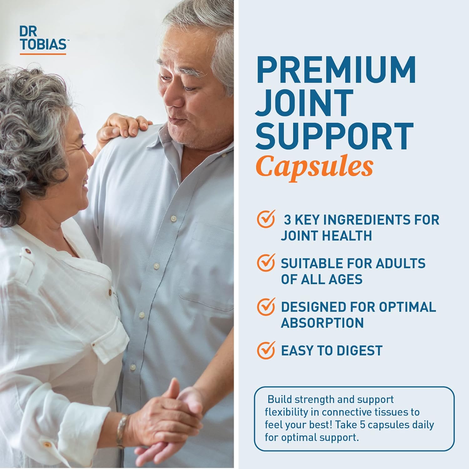 Dr. Tobias Omega 3 Fish Oil & Joint Support Supplement - Promotes Heart, Brain, and Immune Function, Non-GMO, Joint Comfort