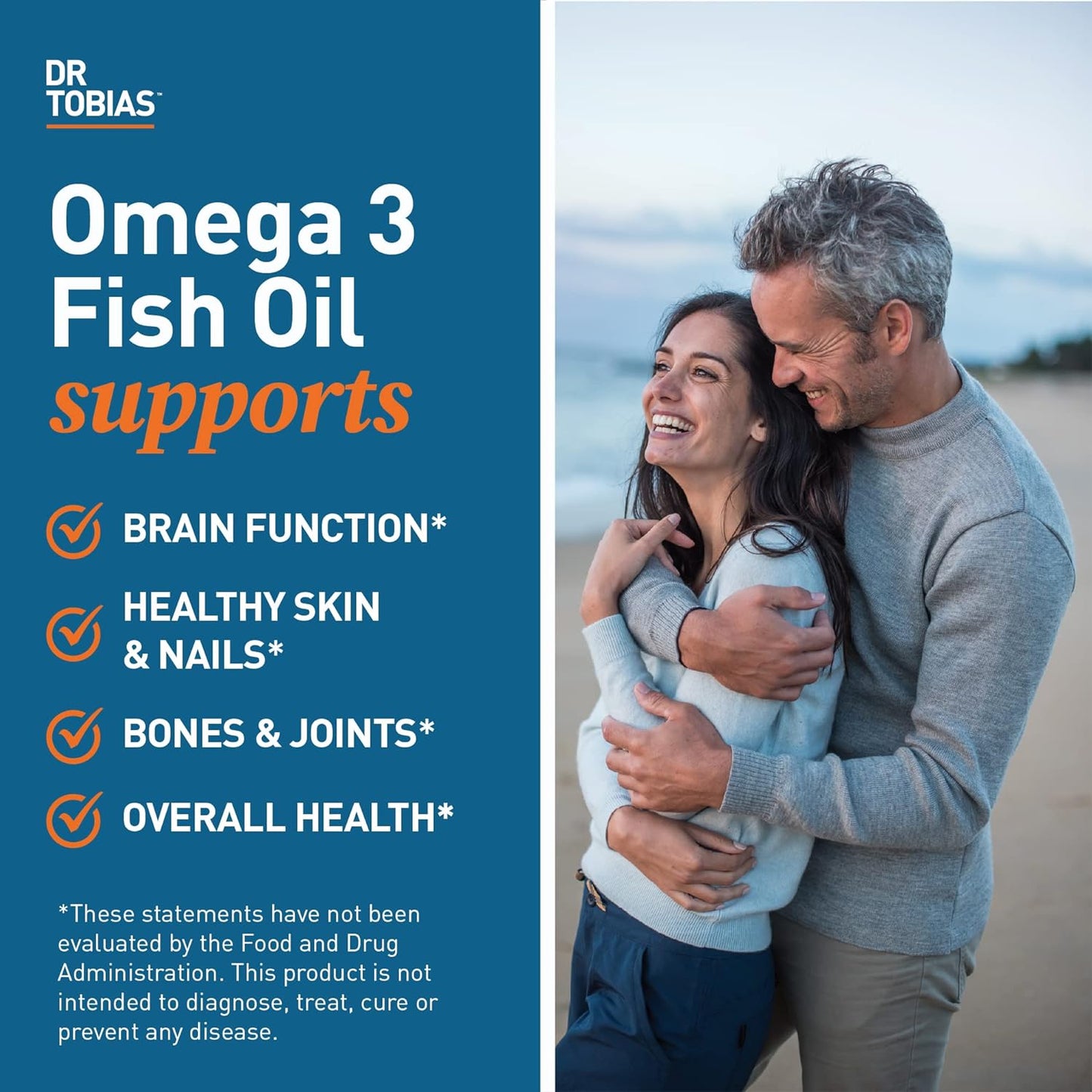 Dr. Tobias Omega 3 Fish Oil with Digestive Enzymes, Probiotics, Prebiotics - Supports Heart, Brain, Immune Function, Gut Health & Digestion, Non-GMO