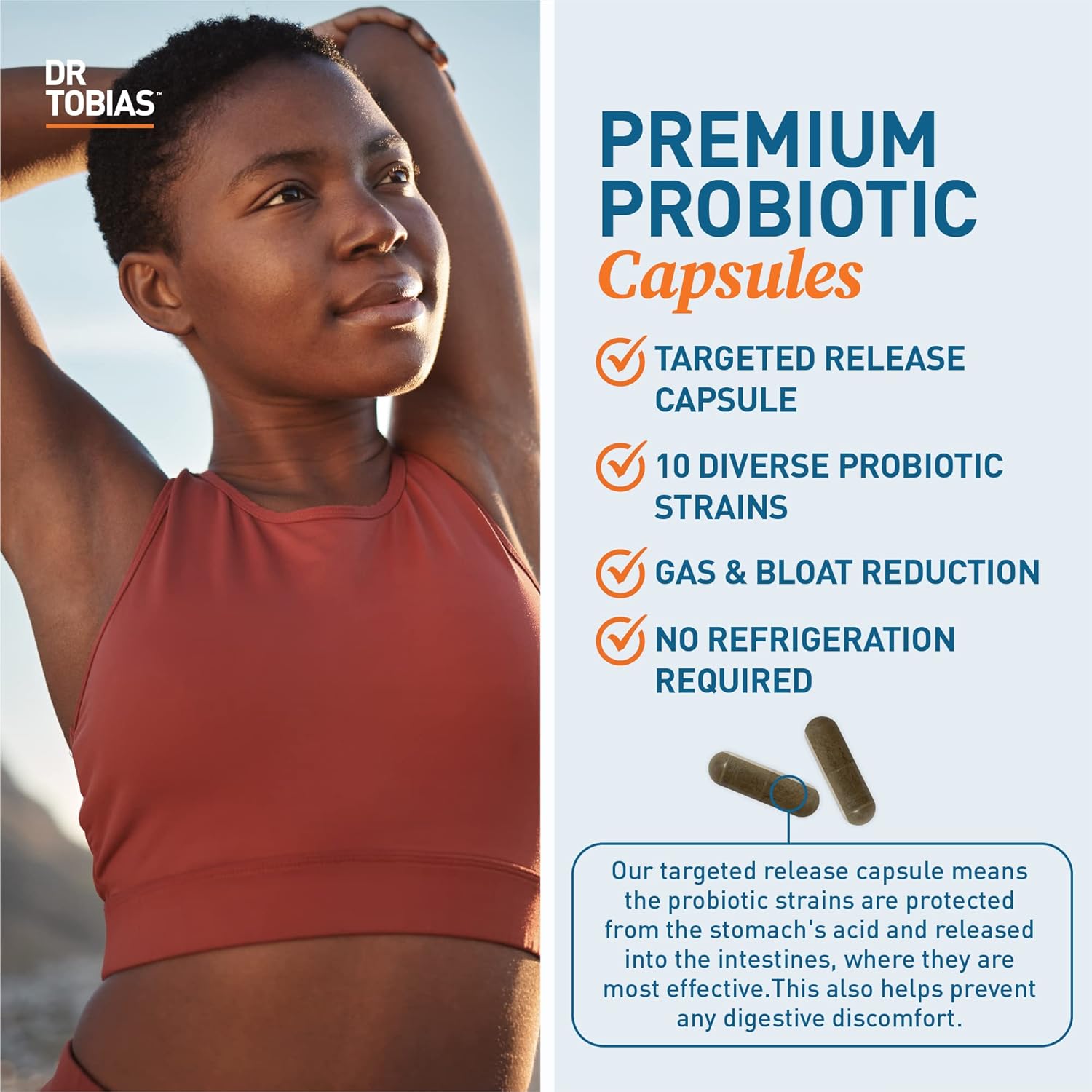 Dr. Tobias Probiotics 30 Billion and Omega 3 Fish Oil - Digestive & Health Support