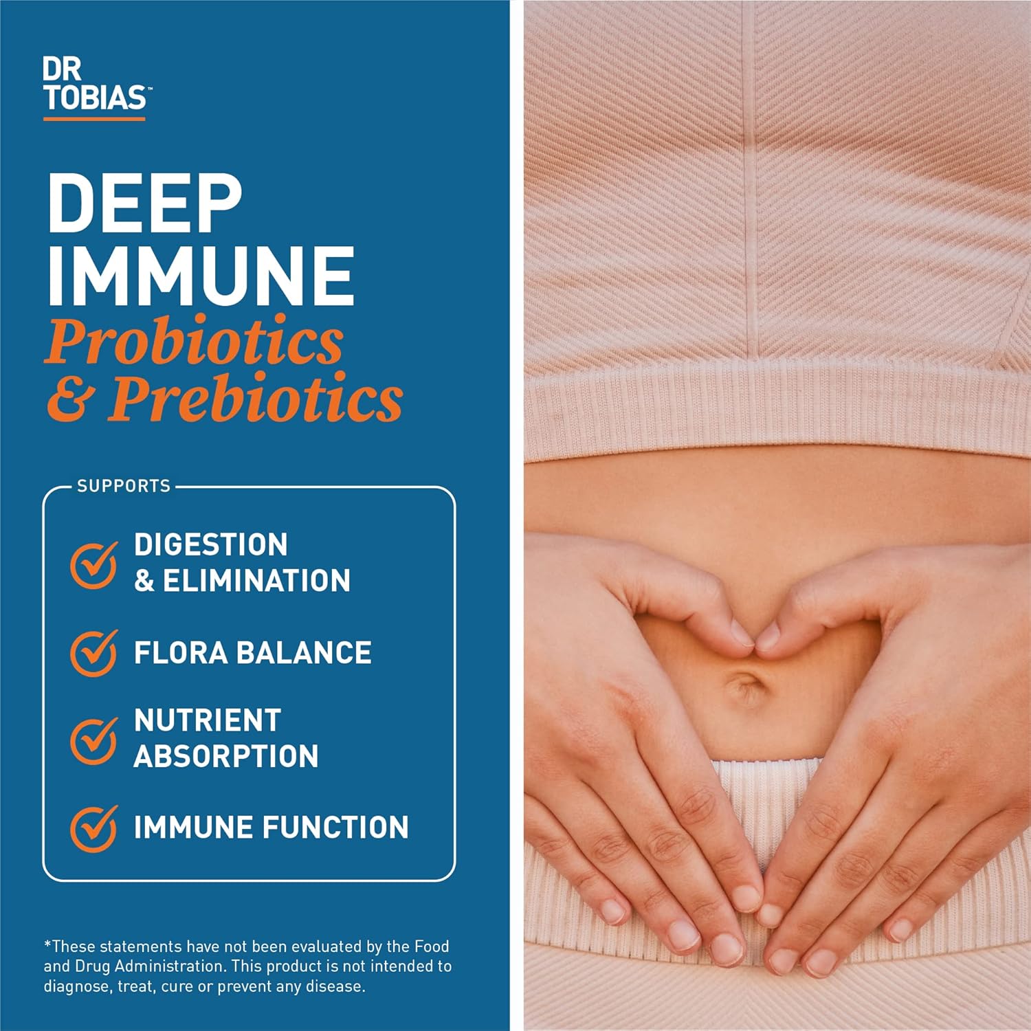 Dr. Tobias Probiotics with Prebiotics for Digestion & Gut Health - 30 Billion CFUs & Immune Support