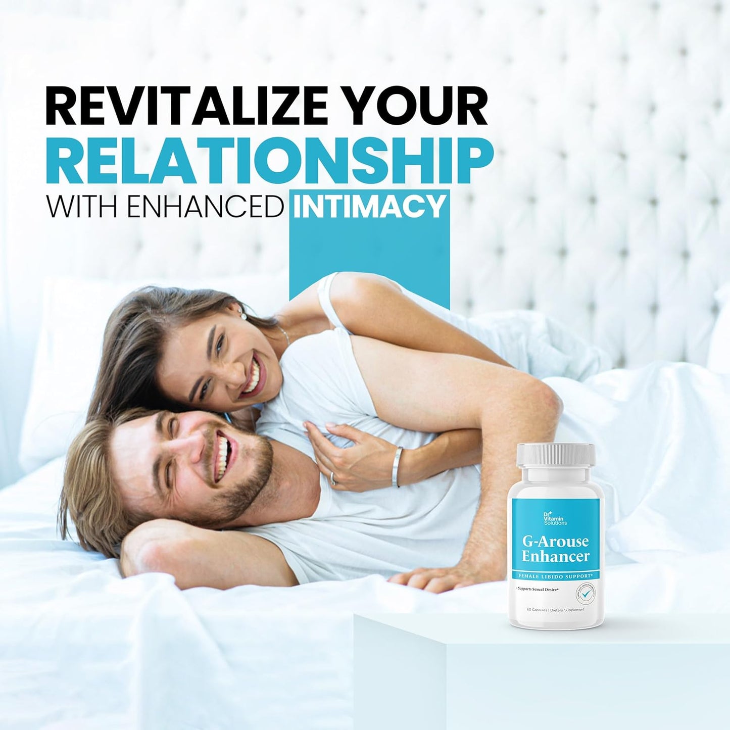 Dr. Vitamin Solutions G-Arouse Enhancer for Women | Libido Booster with Horny Goat Weed, Maca, Tongkat Ali & Tribulus | Energy Boosting Formula, 60 Capsules