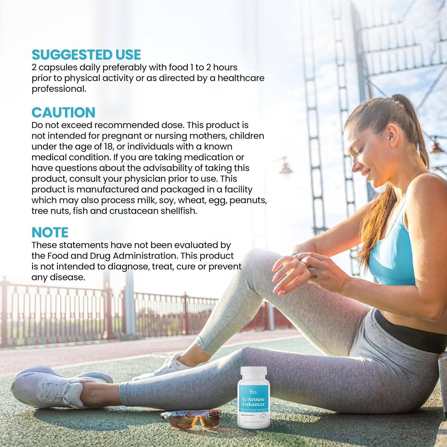 Dr. Vitamin Solutions G-Arouse Enhancer for Women | Libido Booster with Horny Goat Weed, Maca, Tongkat Ali & Tribulus | Energy Boosting Formula, 60 Capsules