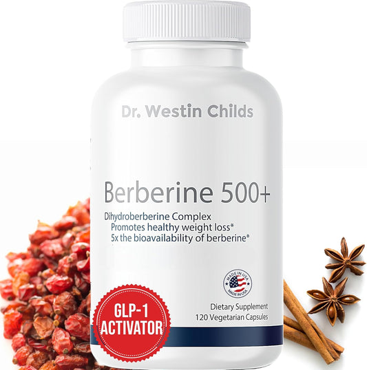 Dr. Westin Childs Berberine 500+ Dihydroberberine Women's Supplement with Ceylon Cinnamon - Supports Cardiovascular, Gut, Thyroid, & Immune Health | 60 Ct