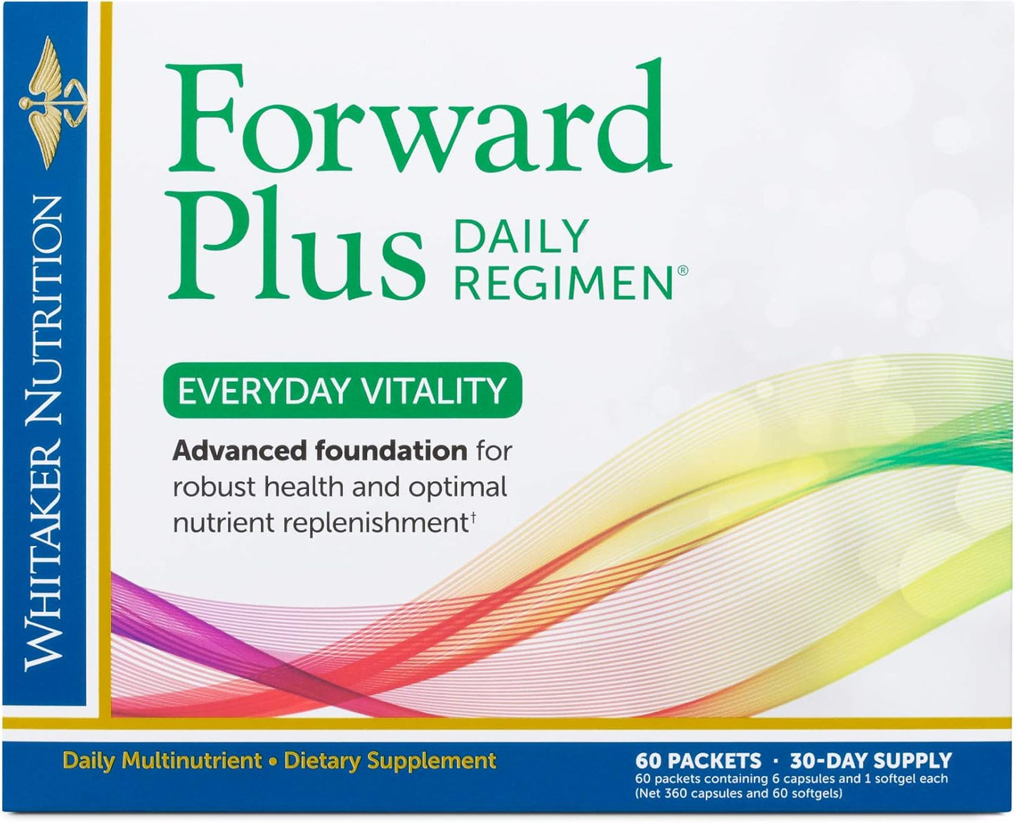Dr. Whitaker's Forward Plus Daily Regimen - Multivitamin Supplement for Energy, Strength, and Vitality - 60 Packets