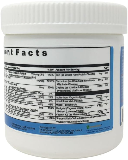 Dr. Wholeness Children's Multivitamin Powder | Methylated B-Vitamins, Essential Nutrients, Easy to Mix, No Flavors, Sweeteners, Preservatives | 60 Servings - 2.4 oz
