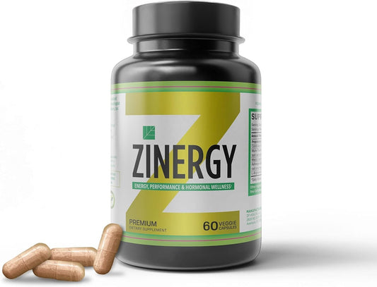 Dr. Zisman ZT Slimming Tea & ZINERGY Natural Energy Booster - All-Natural Capsules for Men and Women - Boost Energy & Vitality - 60 Capsules