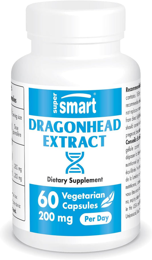 DracoBelle Dragonhead Supplement - 200mg Dragonhead Extract Daily - Patented Formula - Non-GMO, Gluten Free - 60 Capsules