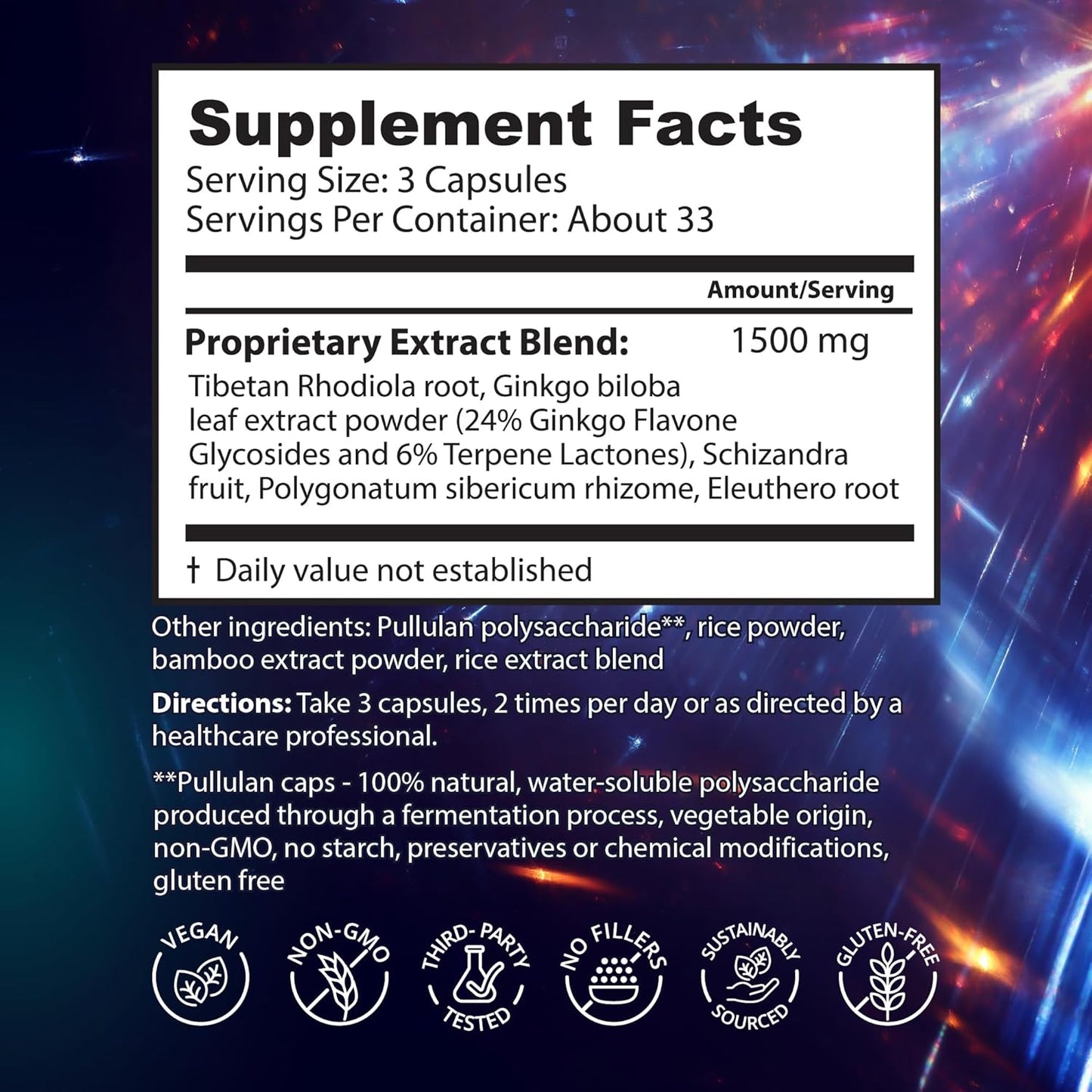 Dragon Herbs Diamond Mind Capsules - 500mg - 100 Count by Ron Teeguarden