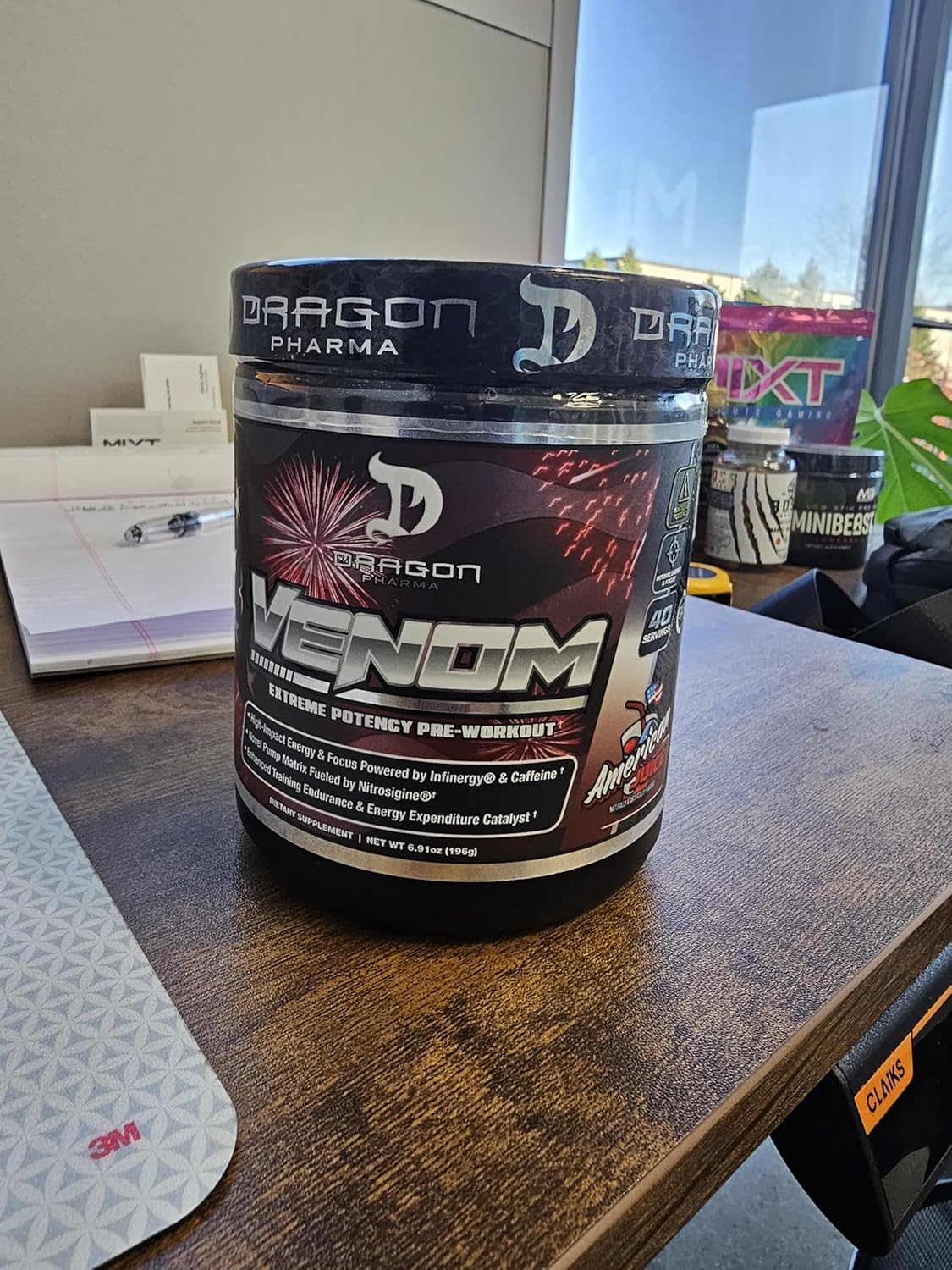 Dragon Pharma Venom Extreme Pre-Workout Supplement - Boost Energy, Focus, and Performance with Proven Ingredients for Vasodilation and Endurance - 40 Servings