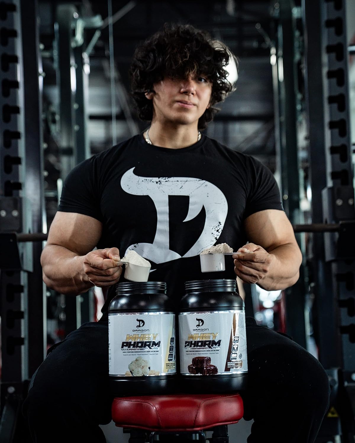 Dragon Pharma Whey Protein Blend: Fast Absorption, Gluten Free, 100% Whey Protein, WheyPhorm, Maximize Recovery, Cappuccino Flavor - 26 Servings, 25g Protein