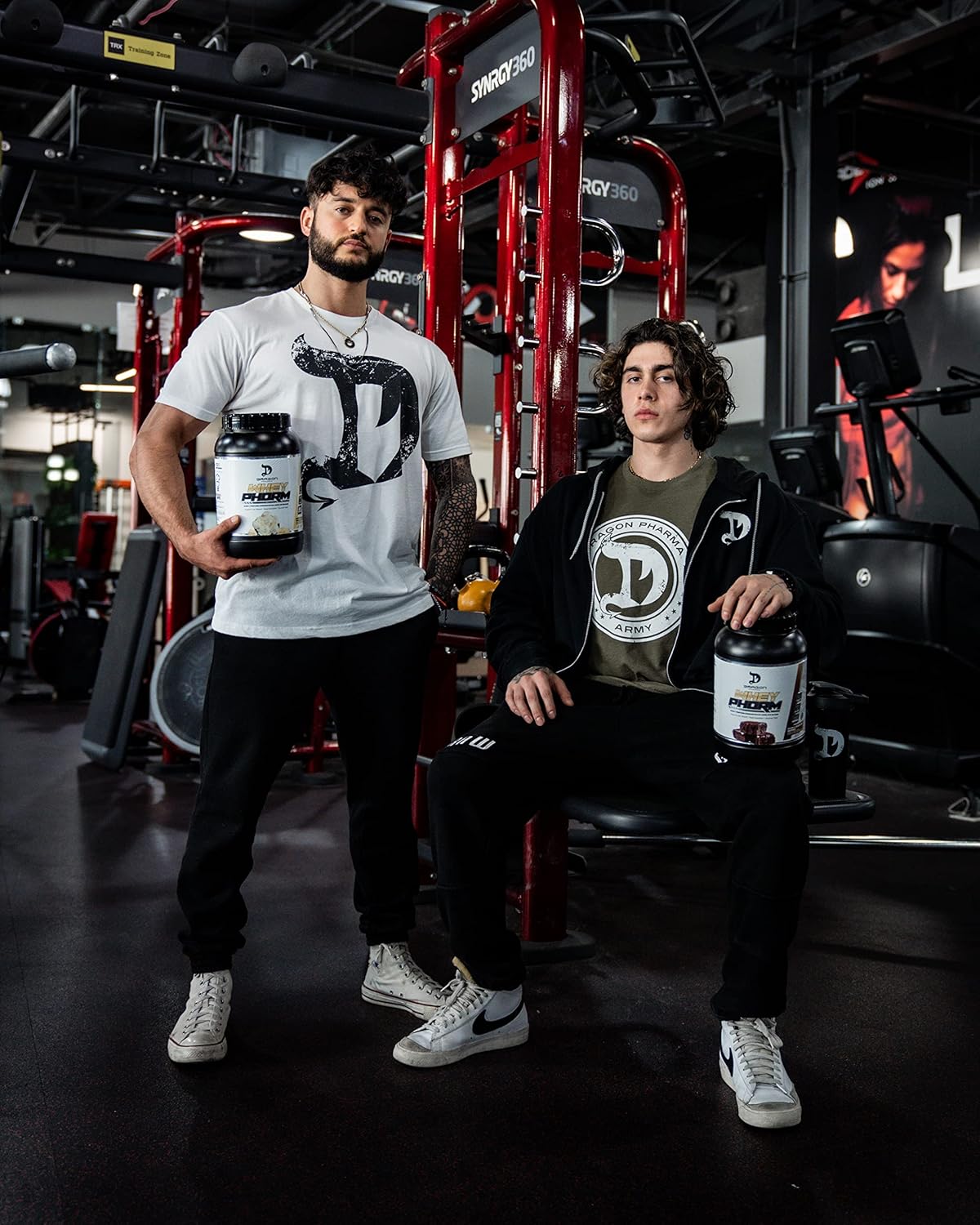 Dragon Pharma Whey Protein Blend: Fast Absorption, Gluten Free, 100% Whey Protein, WheyPhorm, Maximize Recovery, Cappuccino Flavor - 26 Servings, 25g Protein