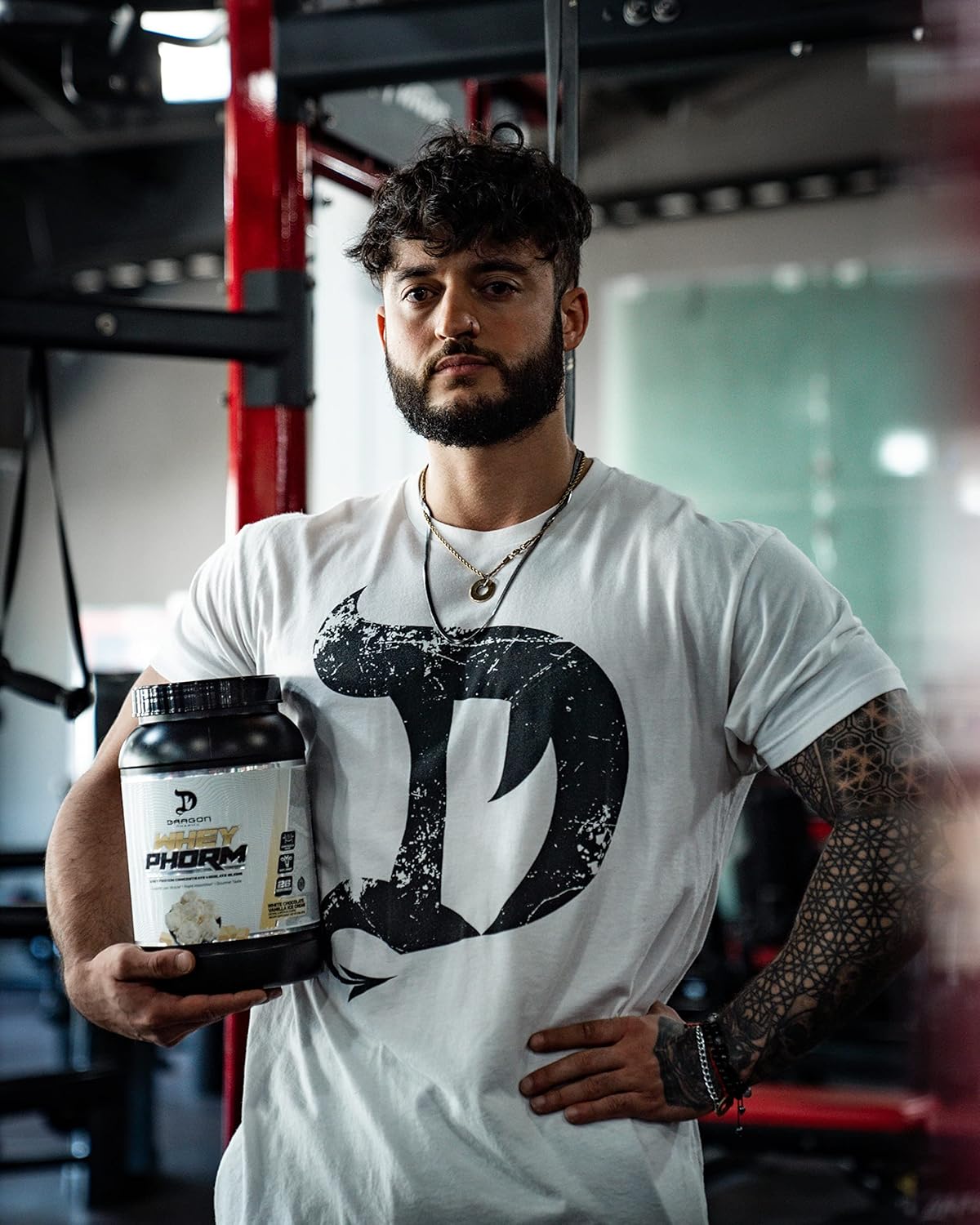 Dragon Pharma Whey Protein Blend: Fast Absorption, Gluten Free, 100% Whey Protein, WheyPhorm, Maximize Recovery, Cappuccino Flavor - 26 Servings, 25g Protein