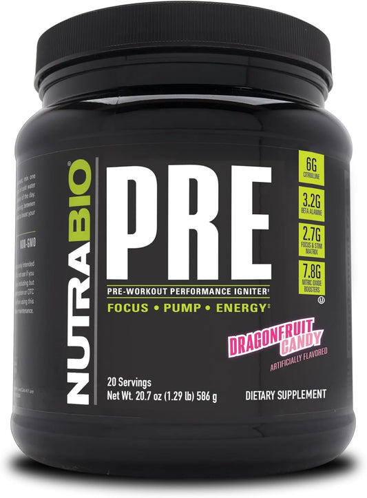Dragonfruit Candy Pre Workout Powder - Clinically Dosed Formula for Sustained Energy, Mental Focus, and Endurance - Beta Alanine, Creatine, Caffeine, Electrolytes - 20 Servings - BoostGo Australia