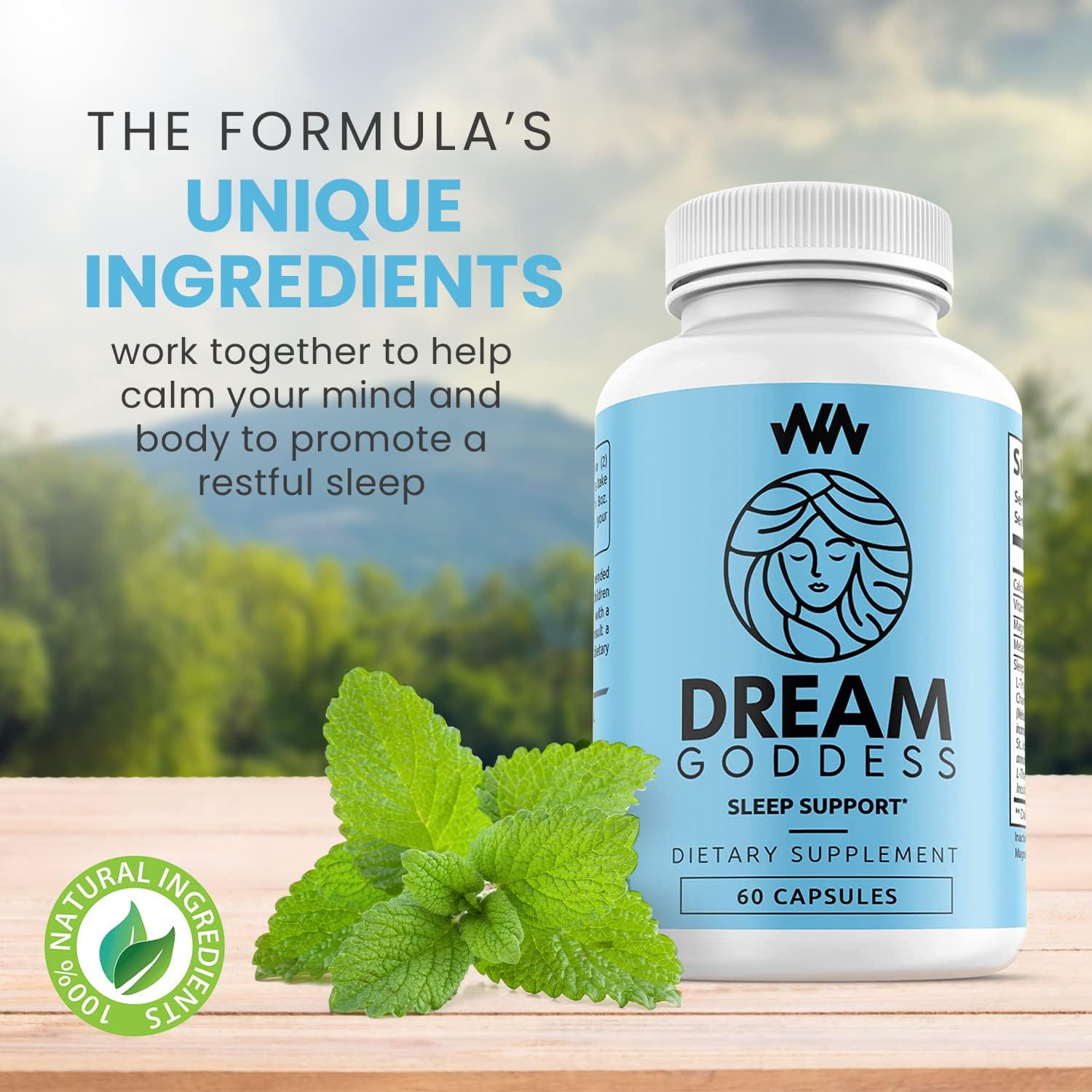 Dream Goddess Sleep Support Supplement for Women | Relaxation Aid | Calm Mind | Enhance Rest | Female-Specific Vitamins