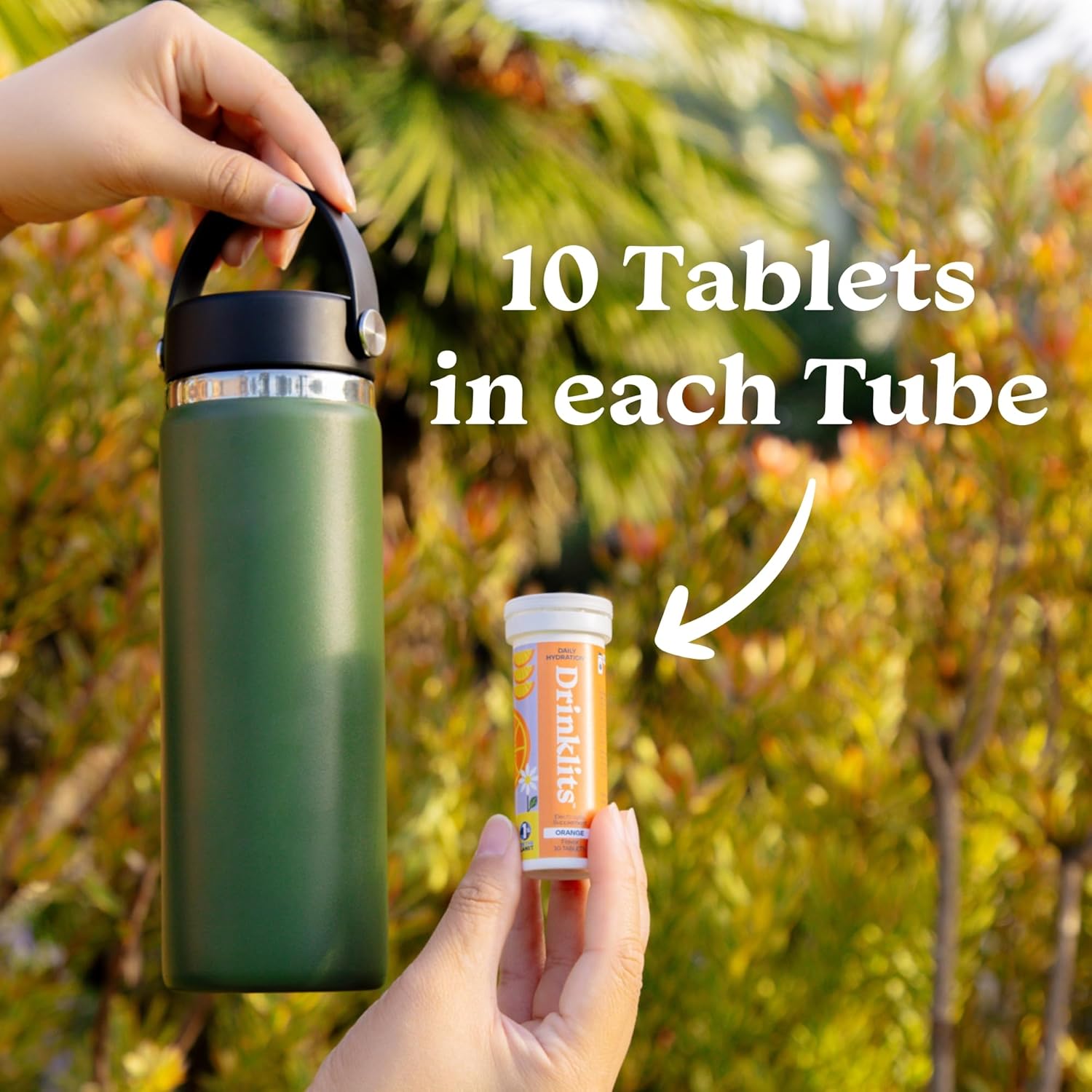 Drinklits Hydration Tablets - Electrolytes & Vitamins in Ginger-Lime and Orange Flavors - 2 Pack (20 Servings)