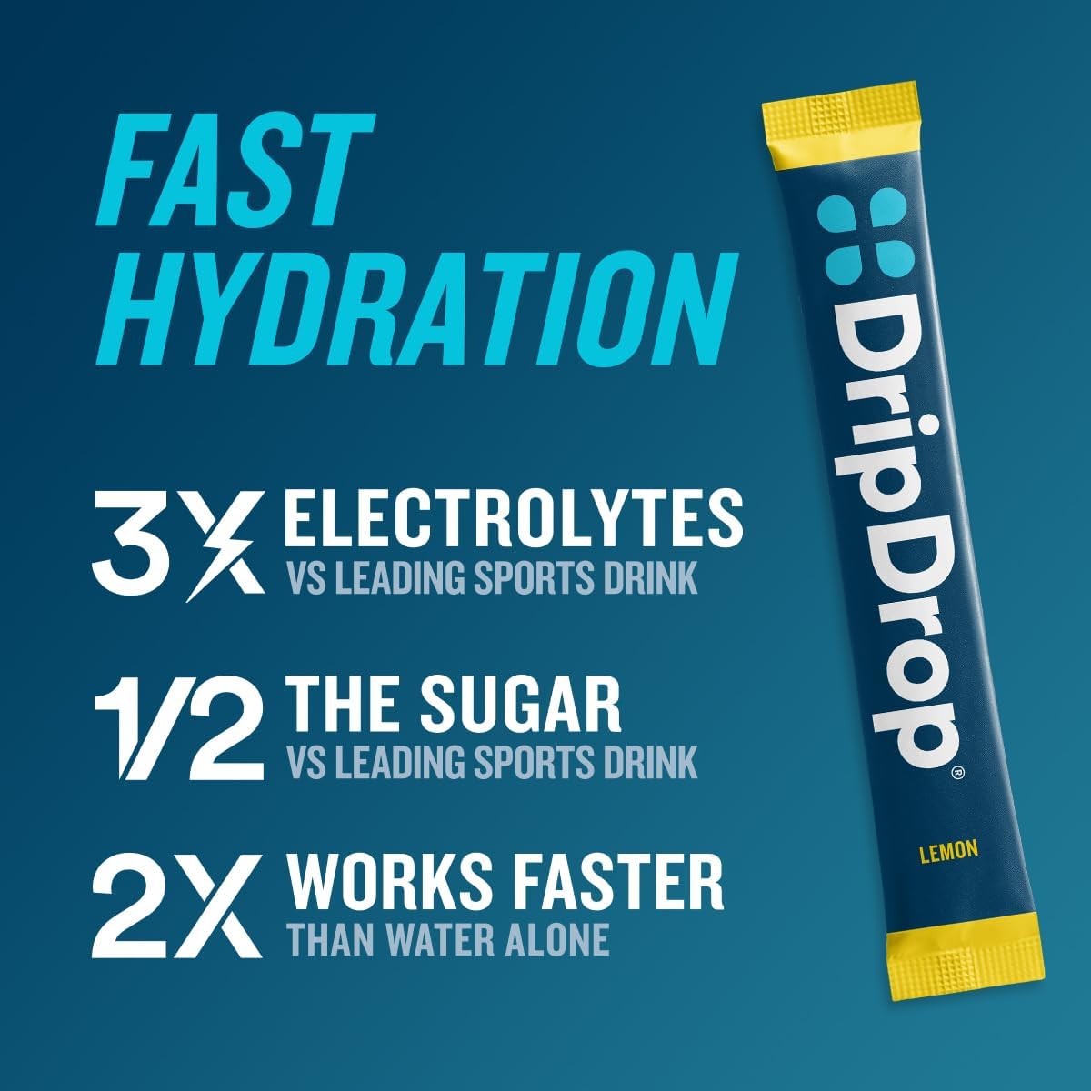DripDrop Hydration Electrolyte Powder Packets Variety Pack - 64 Count