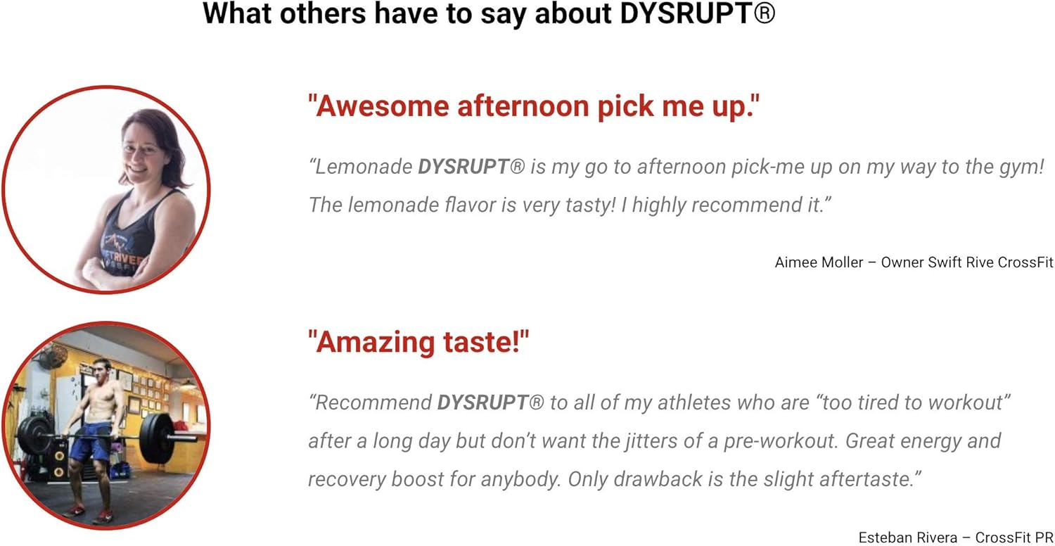 Driven Nutrition DYSRUPT: BCAA + Caffeine Electrolyte Supplement for Improved Recovery, Fat Burning, Endurance, and Focus