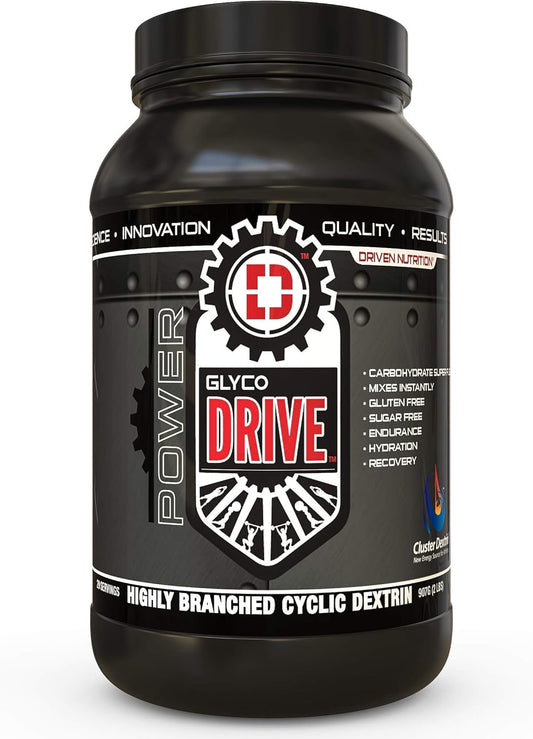 Driven Nutrition GlycoDrive: Highly Branched Cyclic Dextrin Carb Powder for Energy & Recovery - 2lbs - Pre, Intra, Post-Workout Glycogen Replenishment