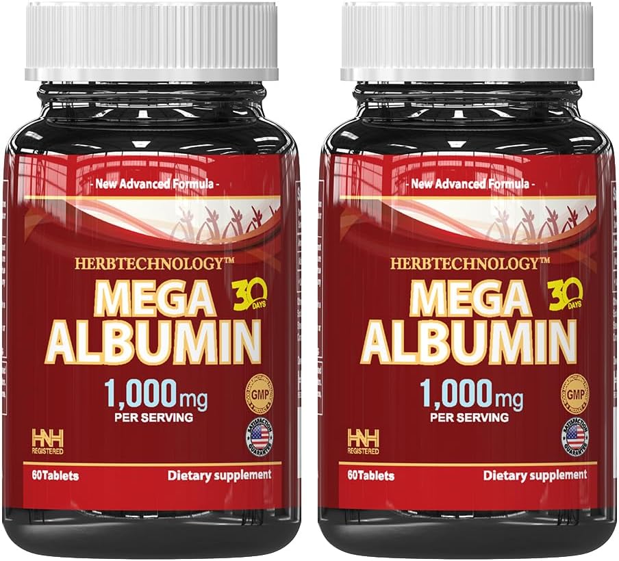 Dr.K&C HNHusa Mega Albumin Protein 1000mg - Supports Kidney & Liver Function, Overall Health, & Energy - 120 Tablets